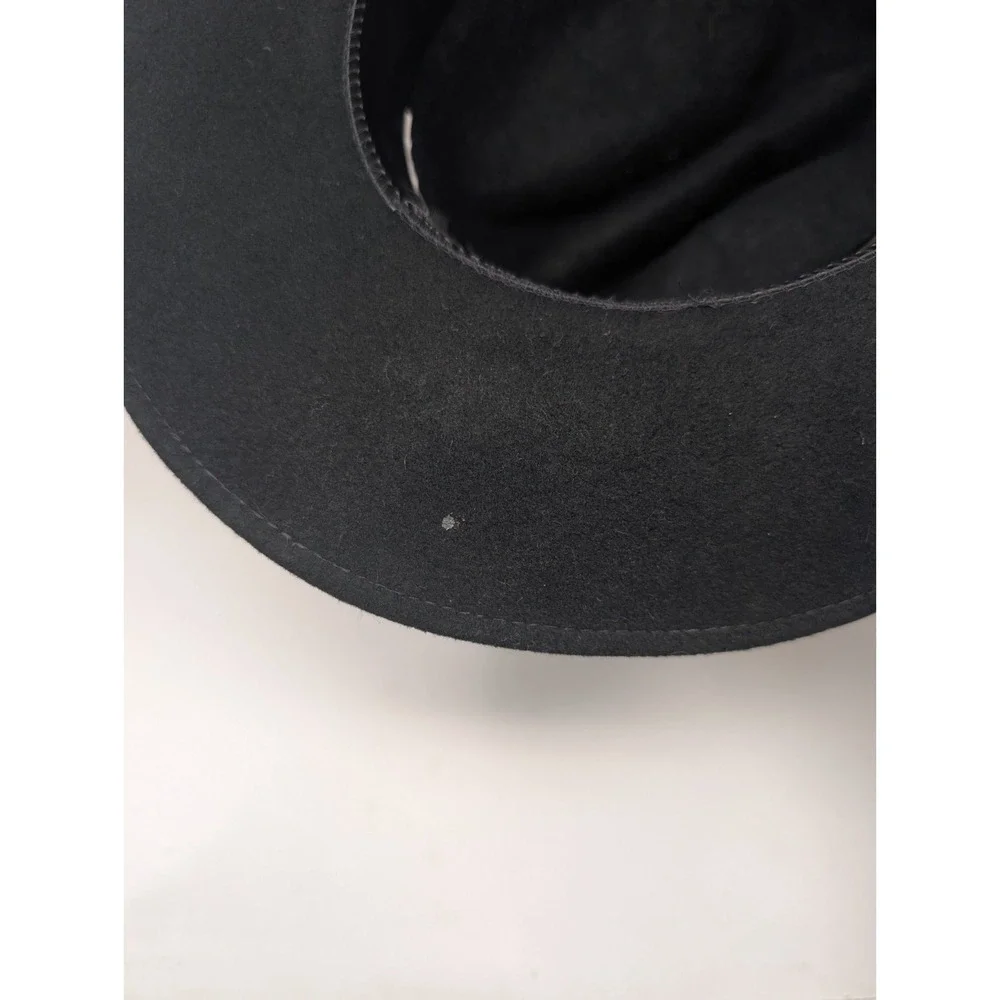 Bailey Hat Felt Western Cowboy Black‎ Wool Men's Size Large Made in USA Vintage